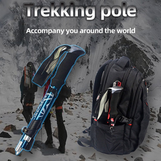 Collapsible Trekking Pole – 5-Section Telescopic Walking Stick