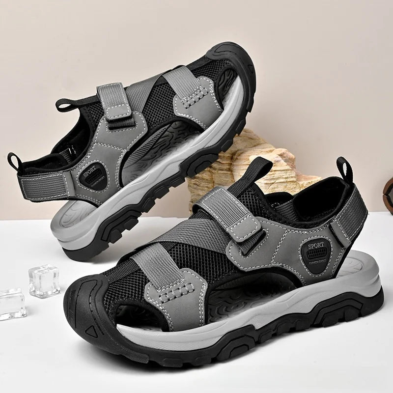 Men’s Breathable Leather Sandals – Comfort Style & Durability for Your Summer Adventures