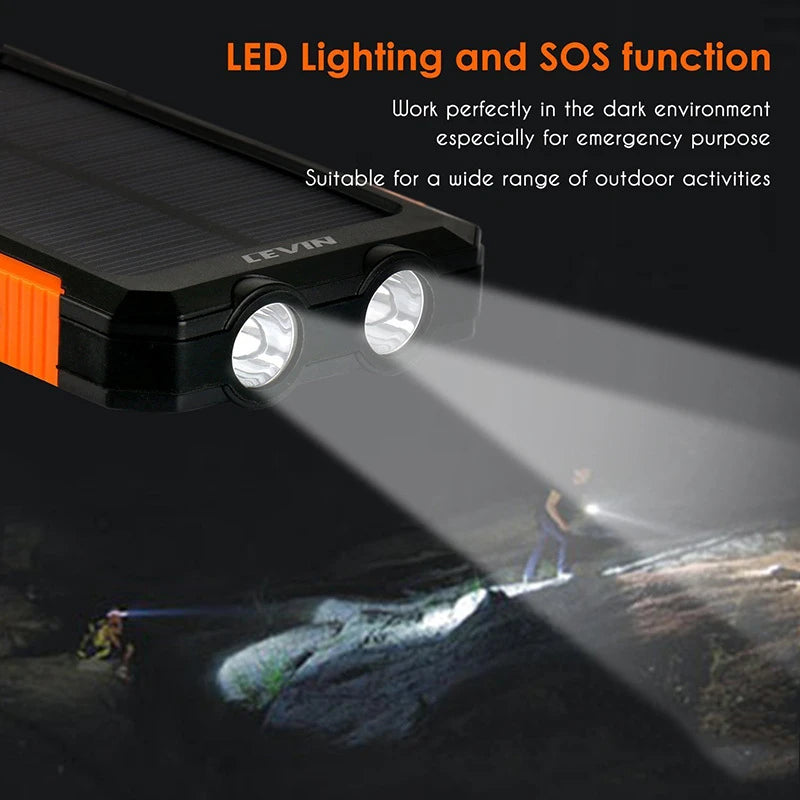 Solar Power Bank – 50,000 mAh High Capacity & Fast USB Charging