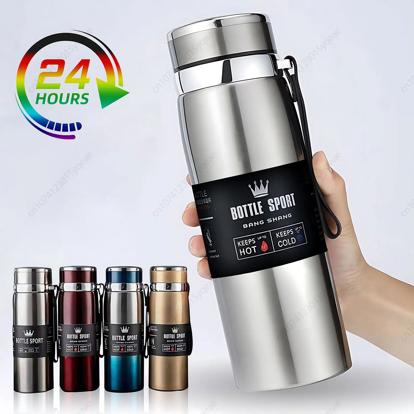 NatureSteel 1 L Bottiglia Termica in Acciaio Inox Isolata - Borraccia Termica per Caldo e Freddo
