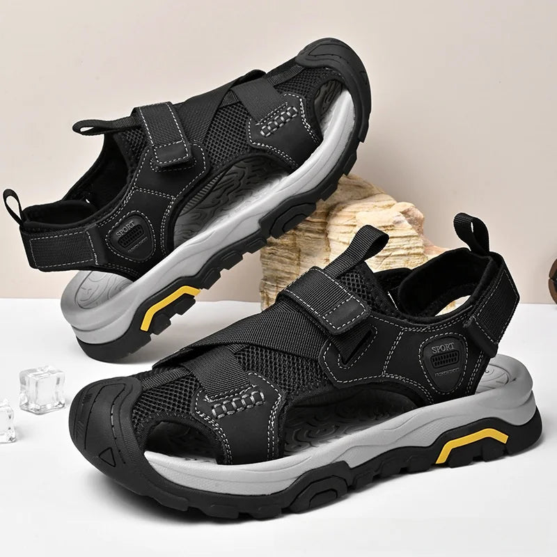Men’s Breathable Leather Sandals – Comfort Style & Durability for Your Summer Adventures