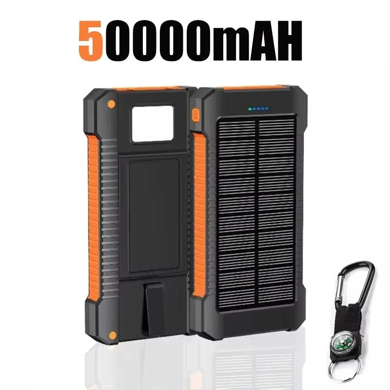 Power Bank solare: 50.000 mAh ad alta capacità e ricarica USB veloce