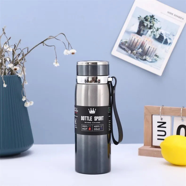 NatureSteel 1 L Bottiglia Termica in Acciaio Inox Isolata - Borraccia Termica per Caldo e Freddo