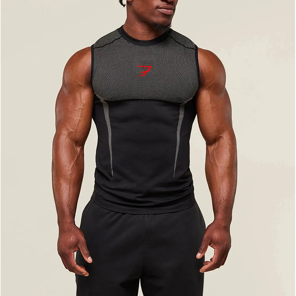 Men's sports tank top - Quick-Dry Breathable Stretch Short Sleeve