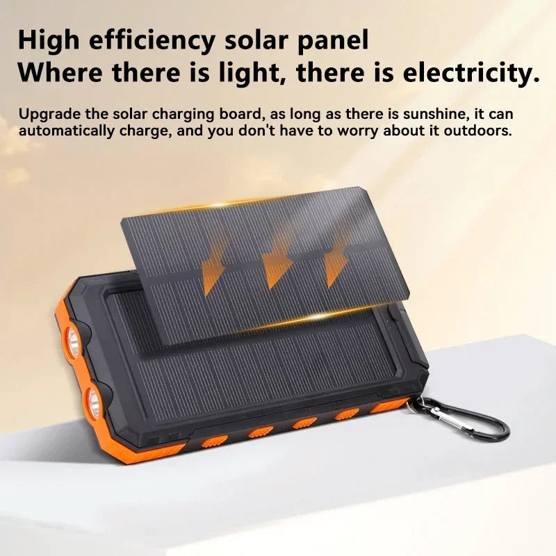 Solar Power Bank – 50,000 mAh High Capacity & Fast USB Charging