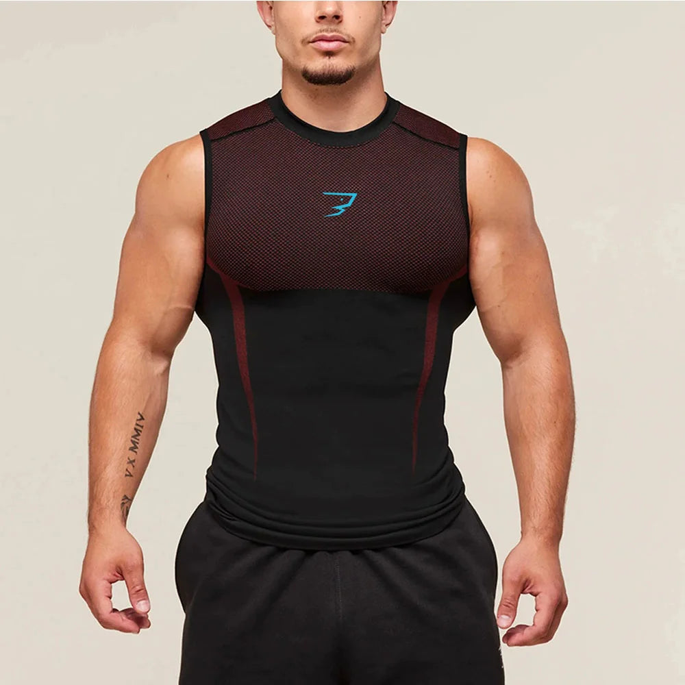 Men's sports tank top - Quick-Dry Breathable Stretch Short Sleeve
