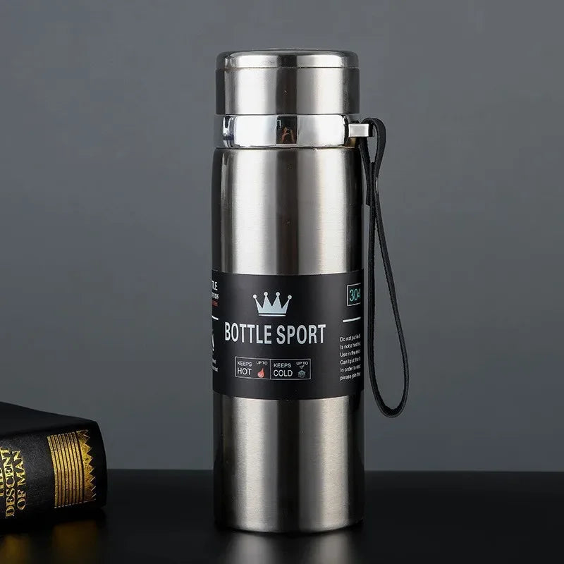 NatureSteel 1 L Bottiglia Termica in Acciaio Inox Isolata - Borraccia Termica per Caldo e Freddo
