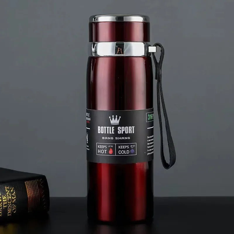 NatureSteel 1 L Insulated Stainless Steel Thermos Bottle – Hot & Cold Vacuum Flask